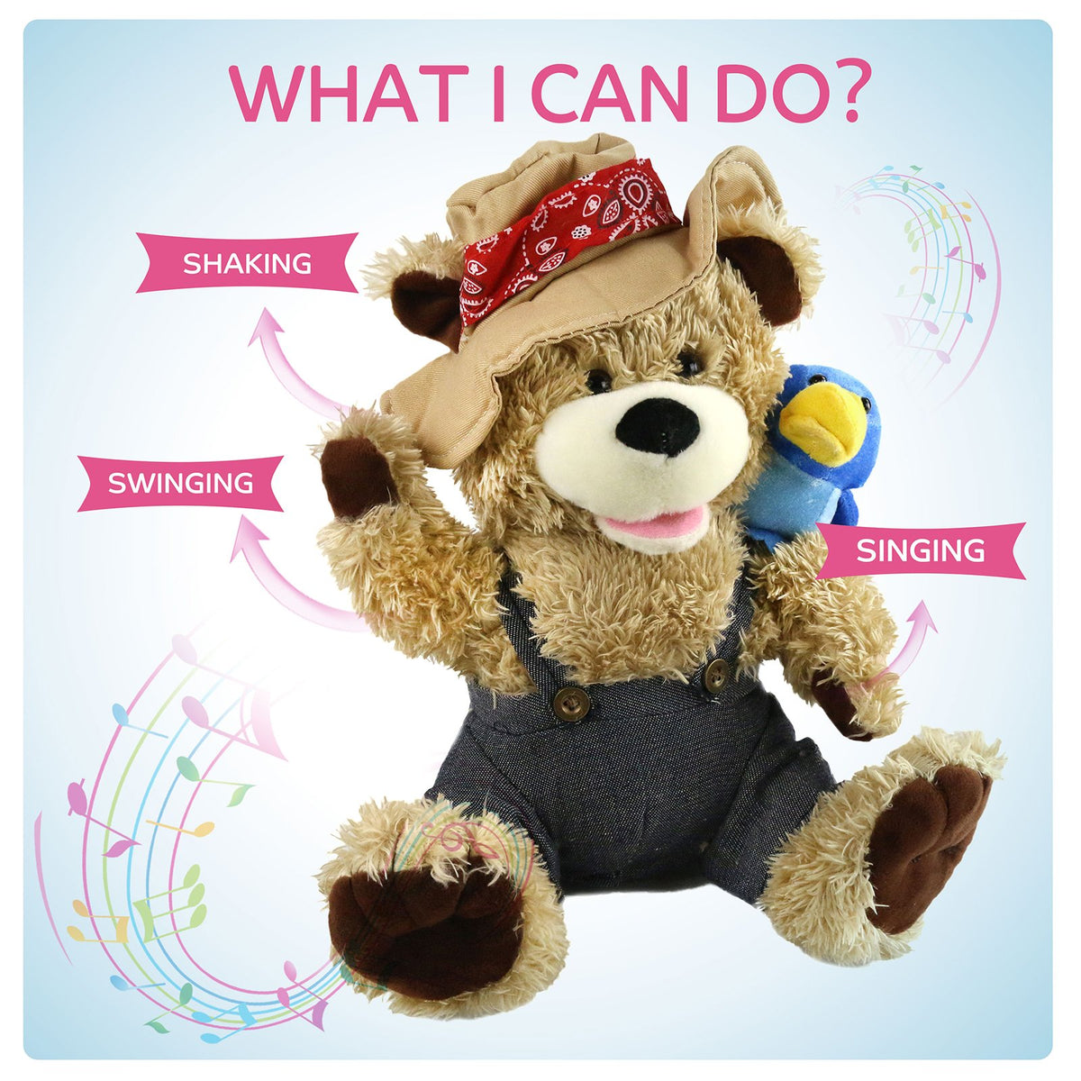 12'' Interactive Singing Teddy Bear V94720