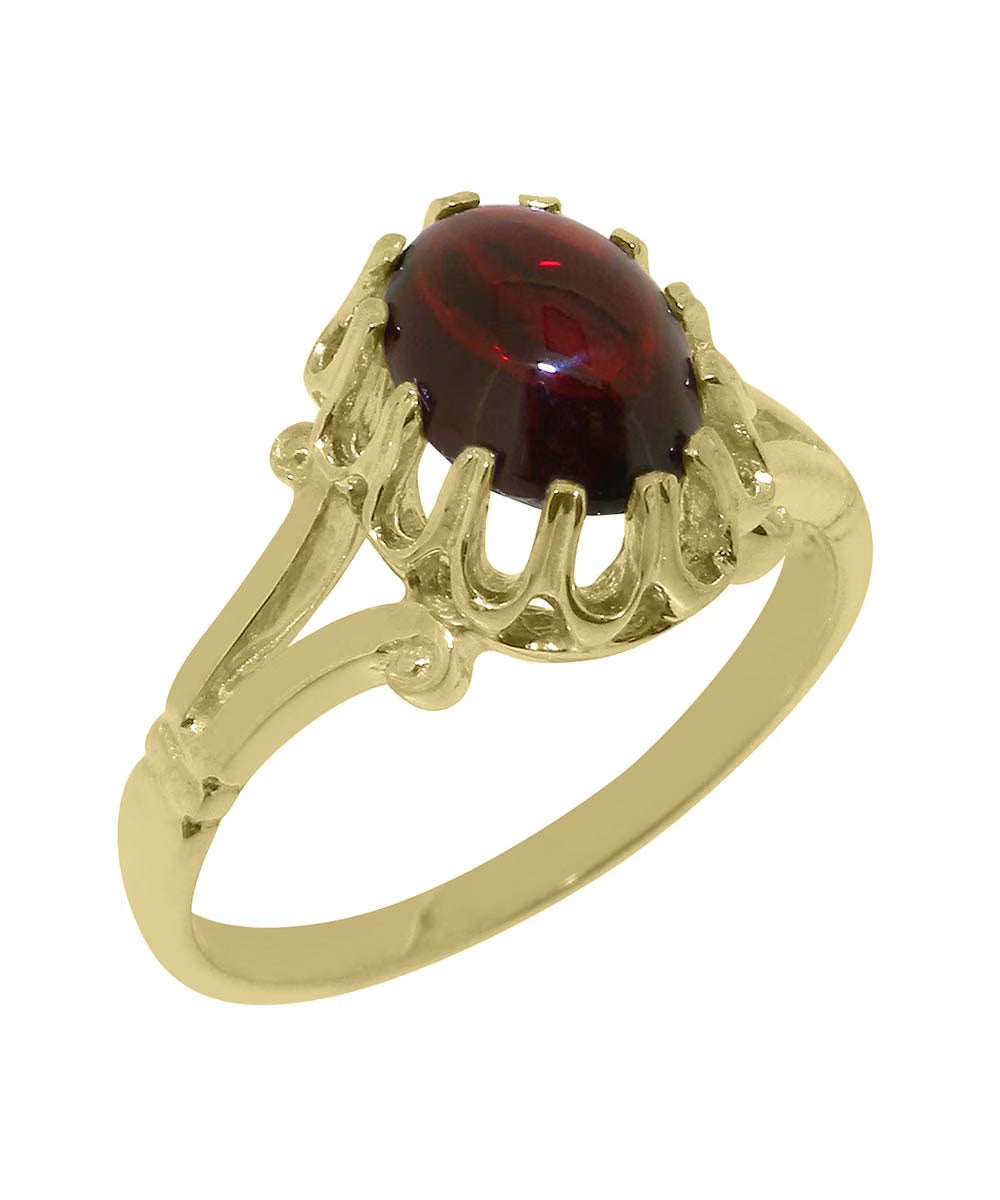 18k Yellow Gold Garnet Engagement Ring Y814392