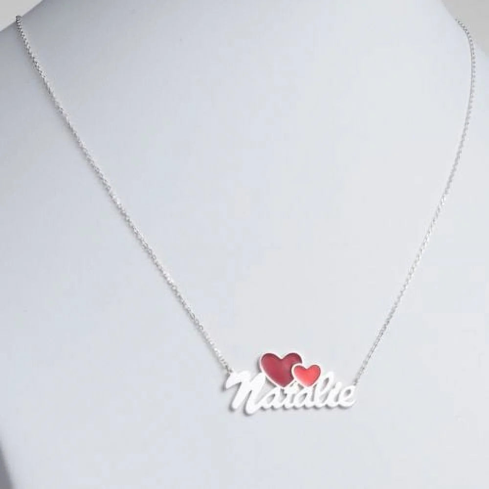 Enamel Hearts Necklace A94294