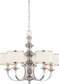 5-Light Brushed Nickel Chandelier U5753