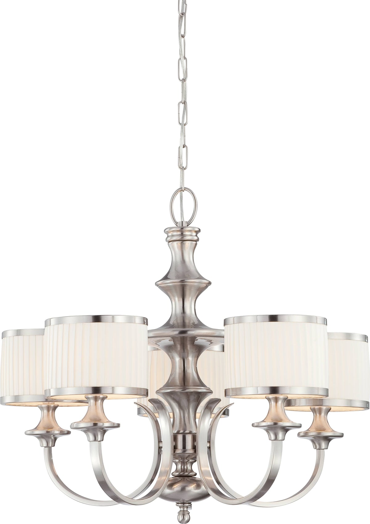 5-Light Brushed Nickel Chandelier U5753
