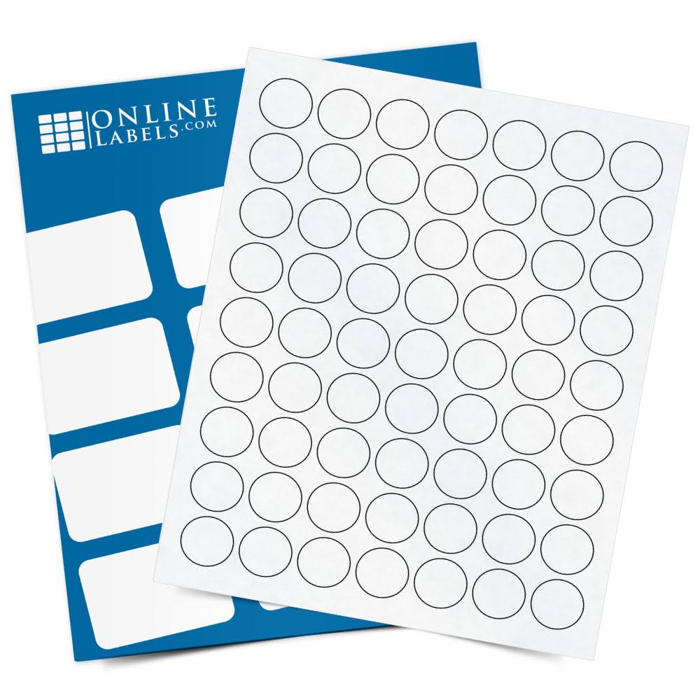 1x22 Round Clear Matte Laser Labels V748