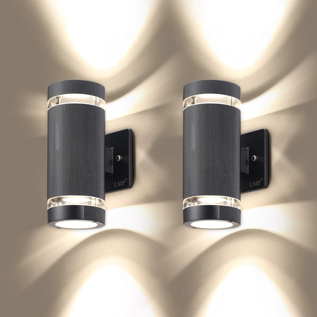 4 Pack LED Outdoor Wall Light, Aluminum Waterproof, 3000k 5W B755