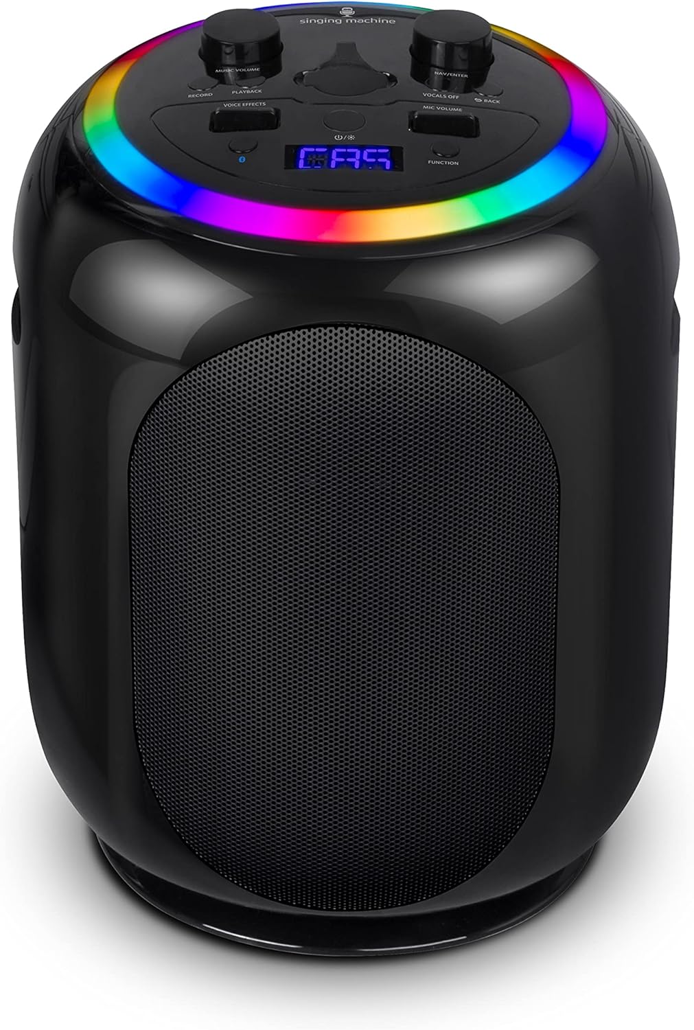 Black Karaoke Machine with Stand and LED Lights H267