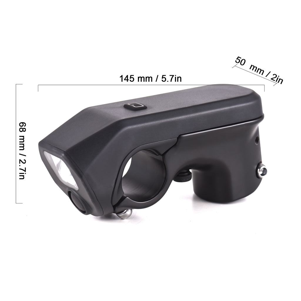 Bicycle Handle Stand with 3 in 1 USB Rechargeable LED Headlight and Electronic Horn O4857