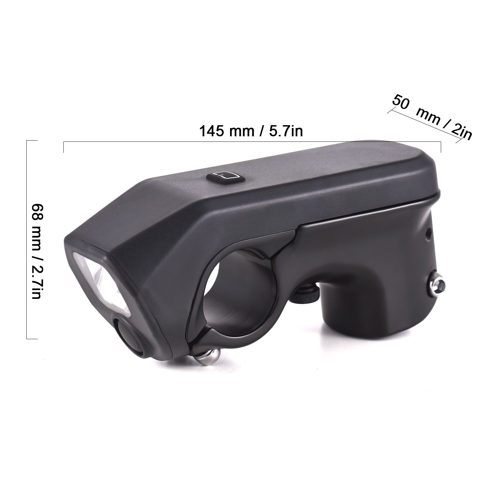 Bicycle Handle Stand with 3 in 1 USB Rechargeable LED Headlight and Electronic Horn O4857