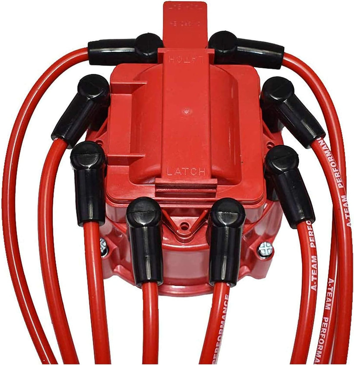 8-Cylinder EFI Distributor Cap Rotor Remote Ignition Coil Tune Up Kit 8.0mm Spark Plug Wires Kit Red H963740