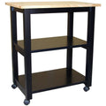 Black & Natural Microwave Cart V630207