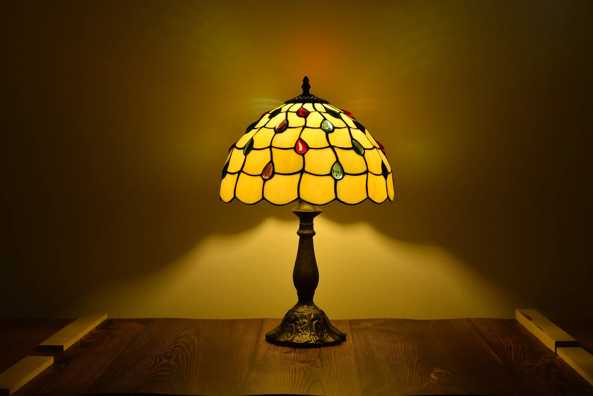 Tiffany Style Table Lamp Stained-Glass 18.1'' H Multi-Color P2601