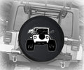 Black 32 Inch Spare Tire Cover with Backup Camera Hole Pack of 2 U266
