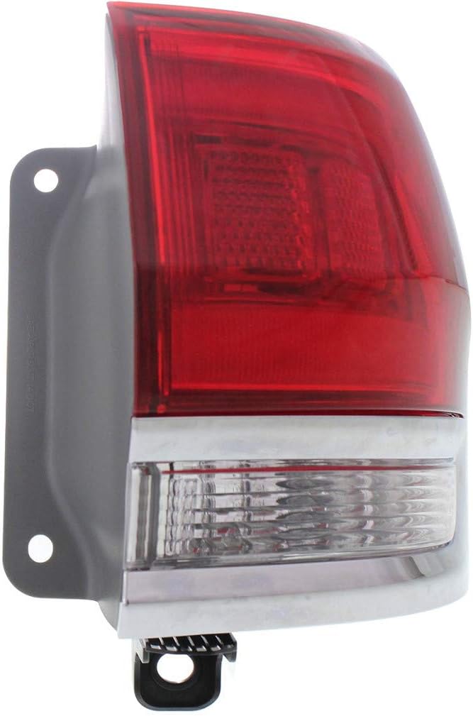 Outer Tail Light Assembly Passenger Side with Chrome Trim P8401