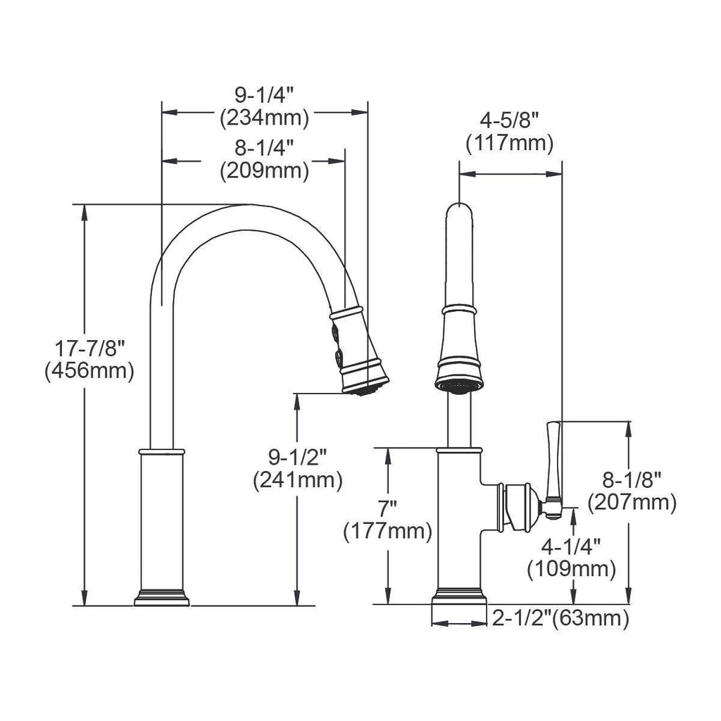 Chrome Pull-Down Kitchen Faucet A9830