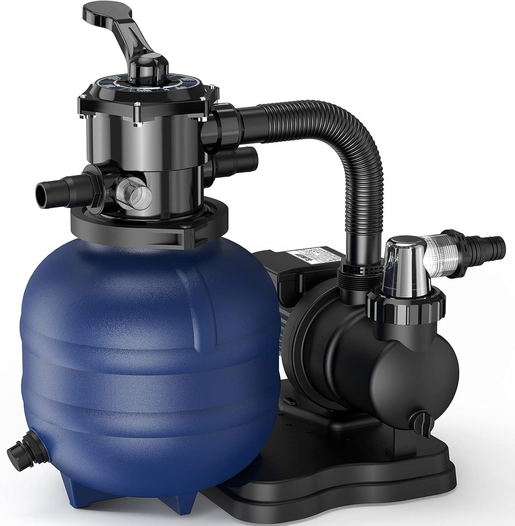 14.4" Sand Filter with 1/2HP Prefilter Pump System, 7-Way Valve U756705