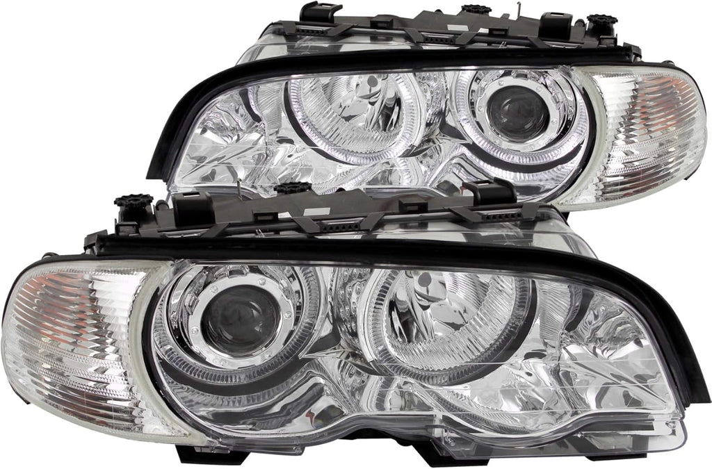 PROJECTOR HEADLIGHTS BLACK CLEAR HALO CORNER LIGHTS G167962