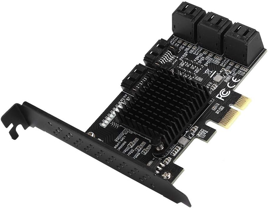 8 Port PCI-E to SATA3.0 Controller Card Adapter Pack of 2 J401