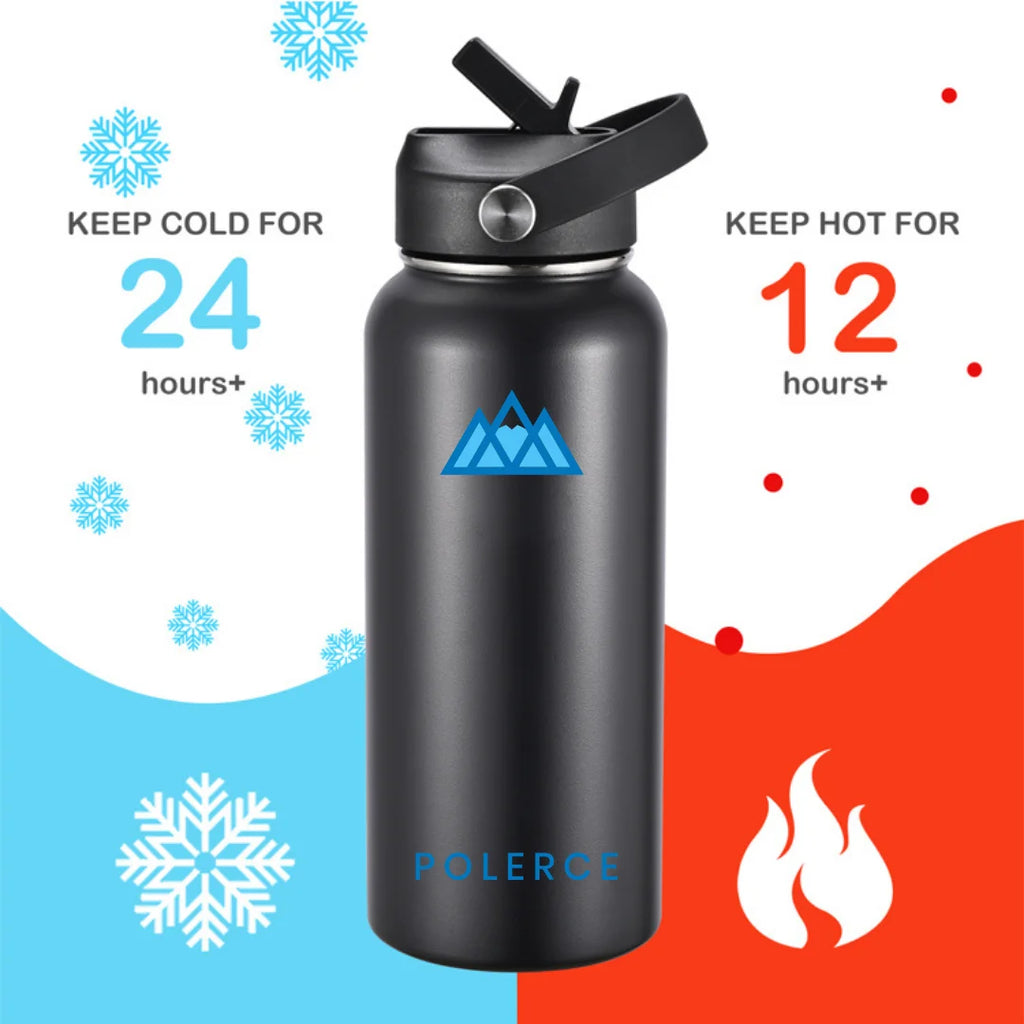 64 Fl Oz Blue Stainless Steel Insulated Bottle T3161