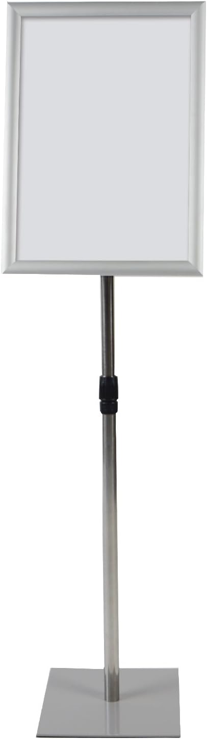 Adjustable Heavy Duty Pedestal Poster Stand with Square Steel Base U751