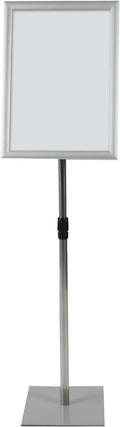 Adjustable Heavy Duty Pedestal Poster Stand with Square Steel Base U751