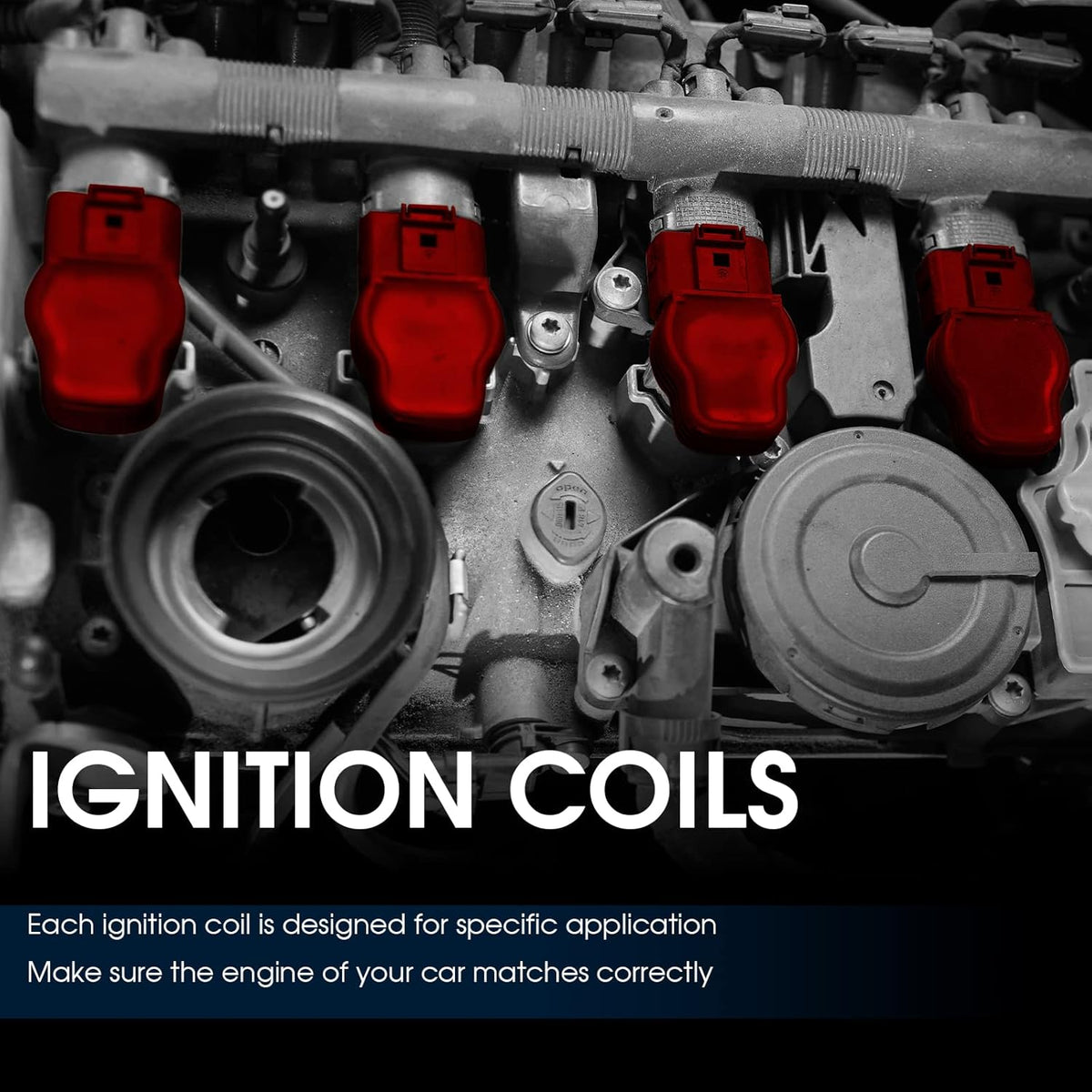Set of 4 Ignition Coils for Honda Civic I4 1.8L U123781
