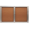 2-Door Illuminated Enclosed Bulletin Board V32286