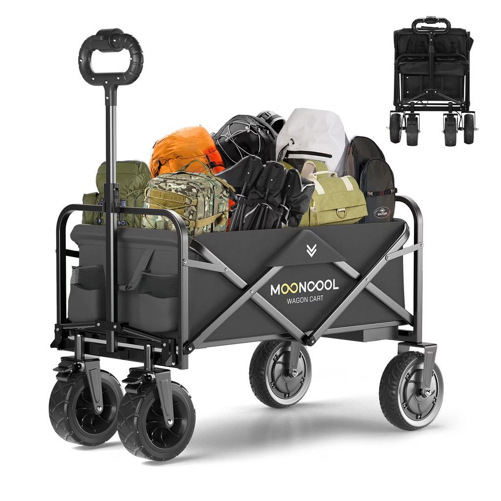 Foldable Electric Beach Cart with Side Pockets W36766
