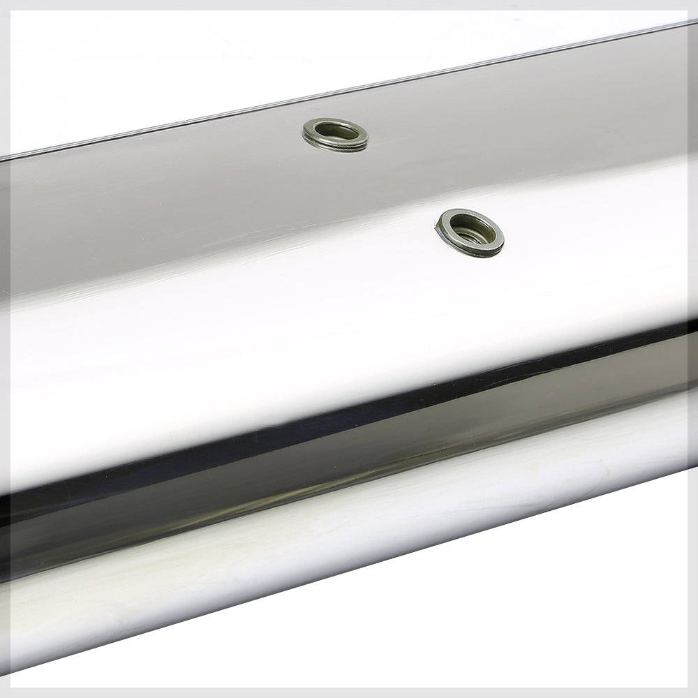 Chrome 4" Oval Curved Side Step Nerf Bar U690