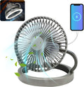 White Rechargeable Camping Fan with LED Lantern, Pack of 2 J47693