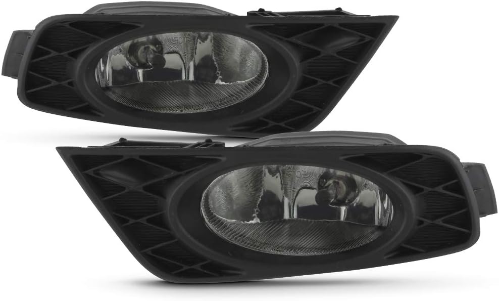 Smoked Lens Bumper Fog Lights Driving Lamps with Switch and Bulbs Assembly Left Right D669
