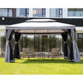 10X13 ft Outdoor Gazebo with Mosquito Netting and Curtains D823