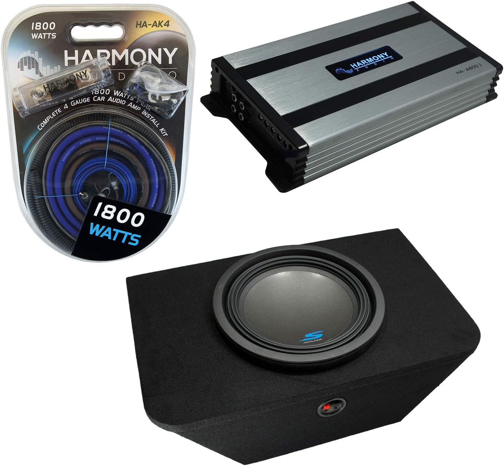 12" Dual 4 Ohm Sub with 4 Gauge Amp Install Kit and Sub Amp Y25603