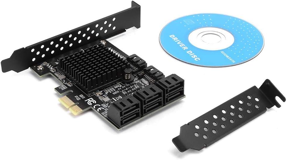 8 Port PCI-E to SATA3.0 Controller Card Adapter Pack of 2 J401