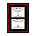 Double Diploma Frame with Double Matting Y1372
