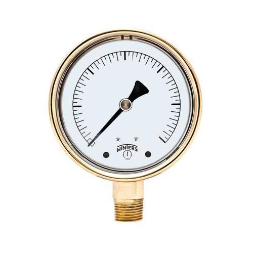 4x22 Brass Case Pressure Gauges F690