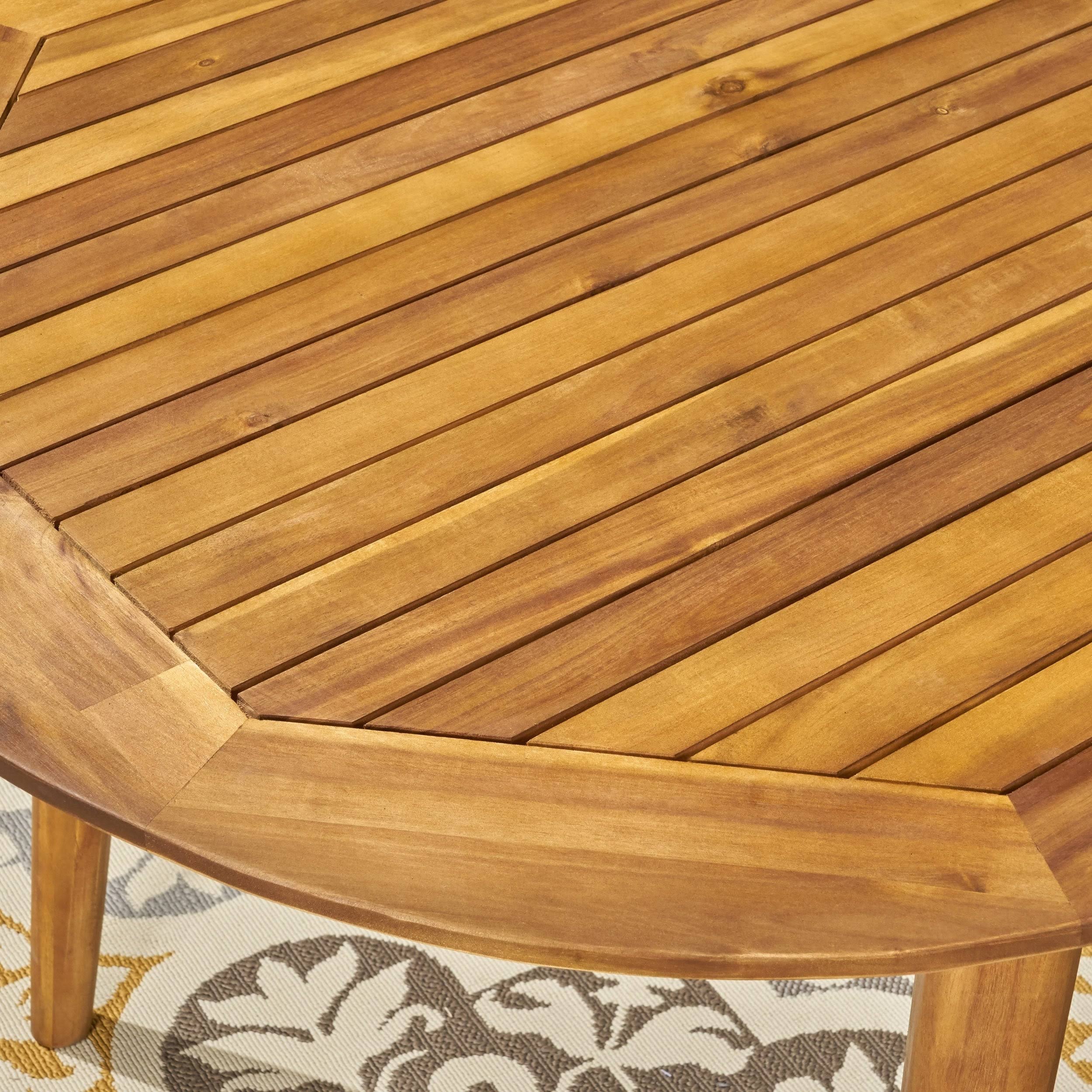 Teak Oval Acacia Wood Dining Table G60756