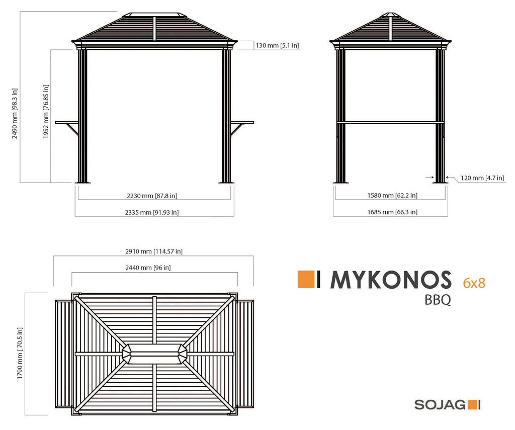 Grill Gazebo 5 x 8 ft T588