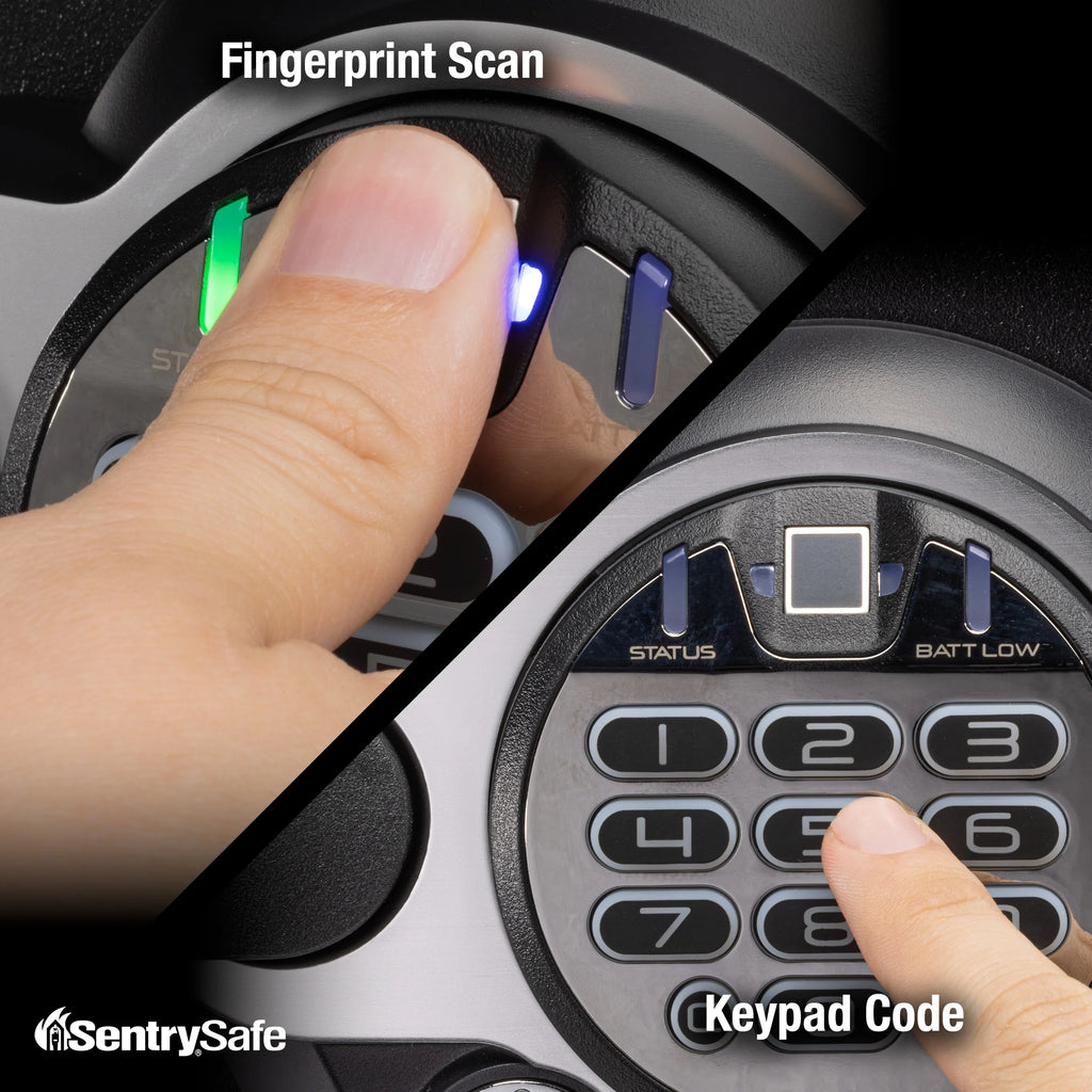 Fire-Resistant and Water-Resistant Safe with Fingerprint Biometric Lock, 1.23 Cu. ft. R861782