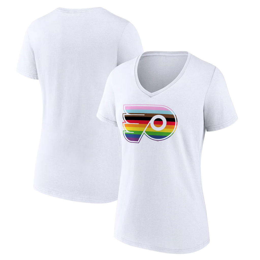 White Philadelphia Flyers V-Neck T-Shirt A959866