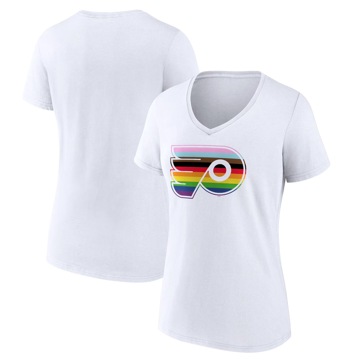 White Philadelphia Flyers V-Neck T-Shirt A959866