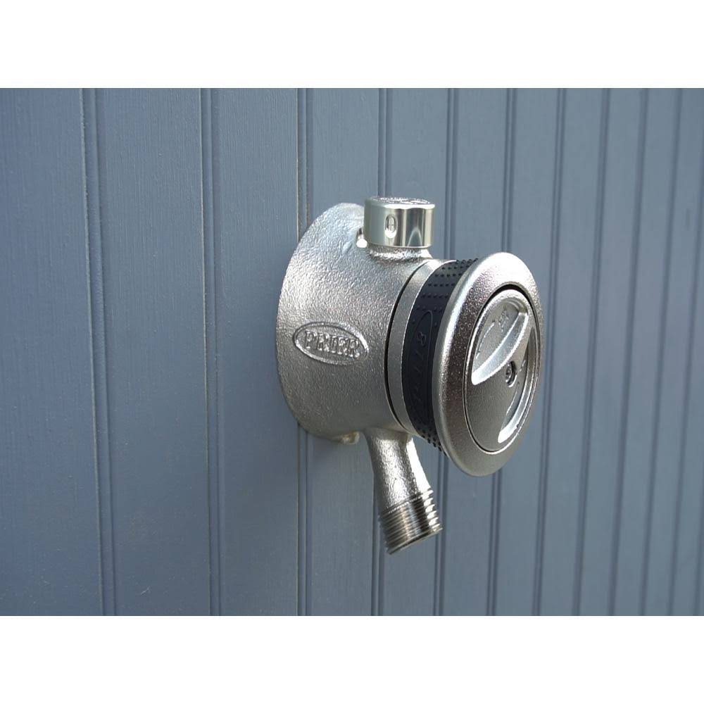 10x22 Single Handle Hot & Cold Mixing Hydrant, Satin Nickel L84728
