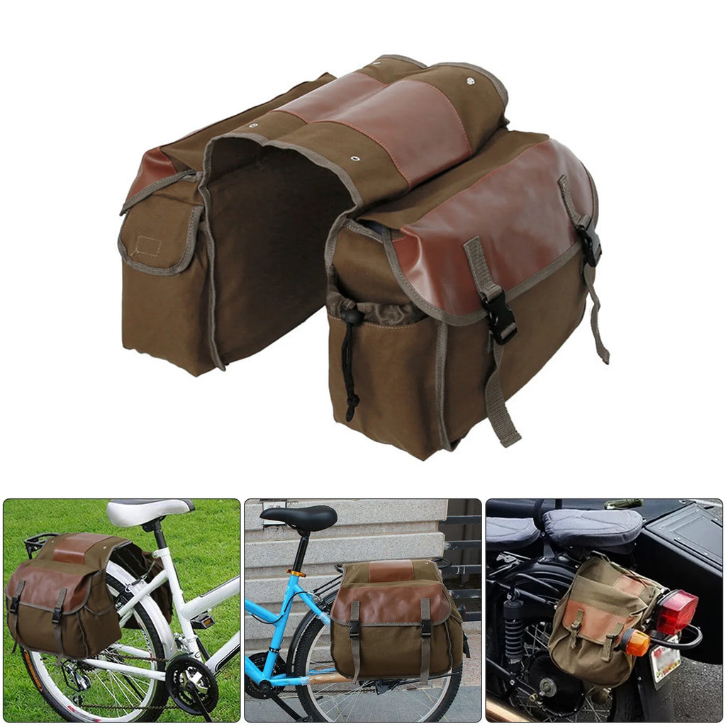 Canvas Waterproof Motorbike Saddle Bag N515